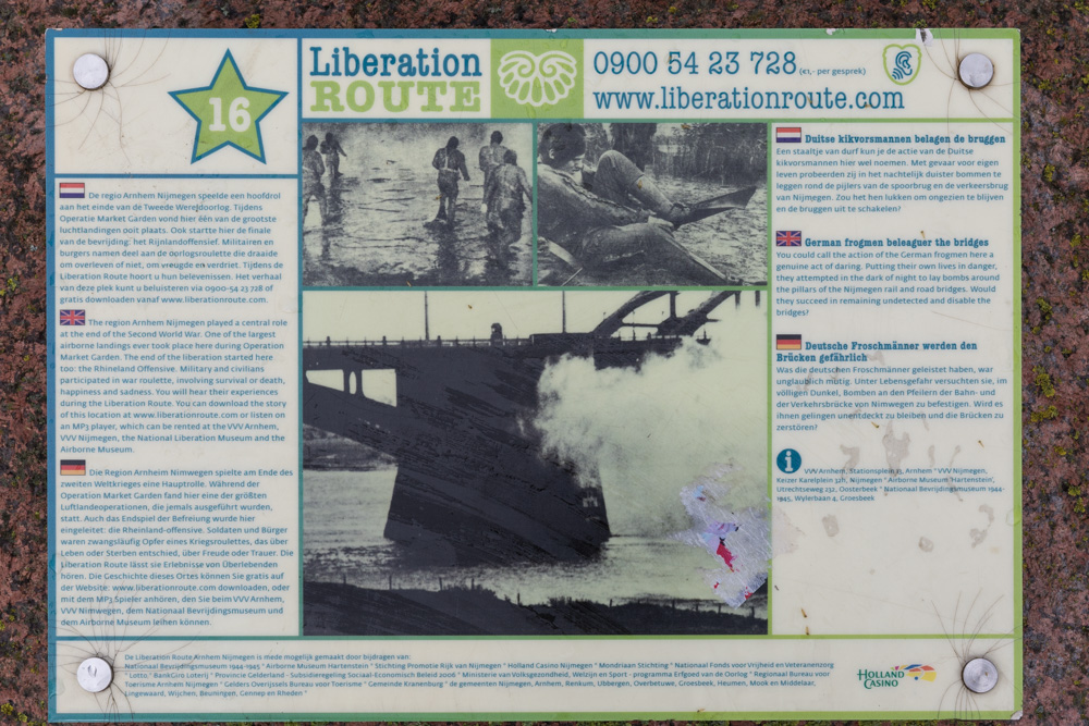 Liberation Route Marker 016: German frogmen beleaguer the bridges #2
