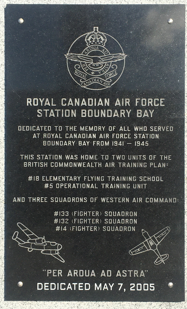 Memorial RCAF Station Boundary Bay #2