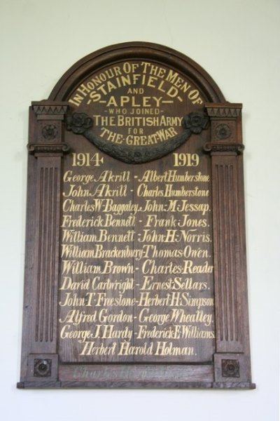 Roll of Honour St. Andrew Church