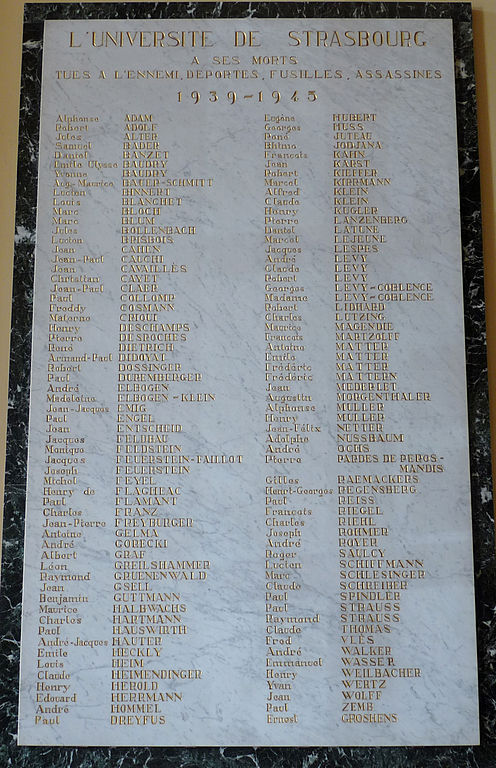 Monument Tweede Wereldoorlog Université de Strasbourg #1