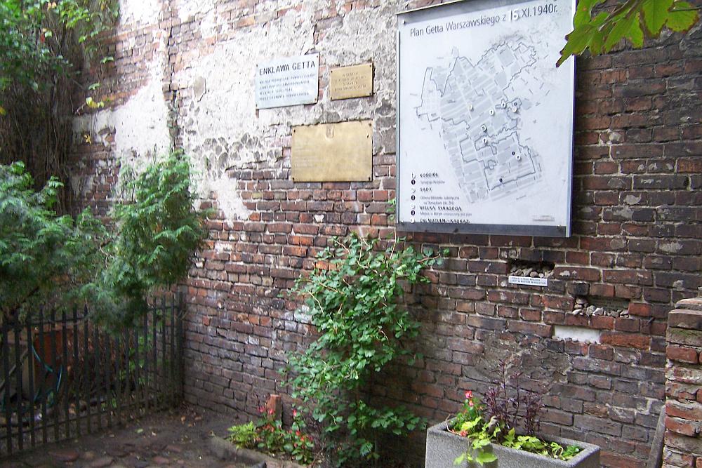 Remains of Ghetto Wall Warsaw Zlota Street