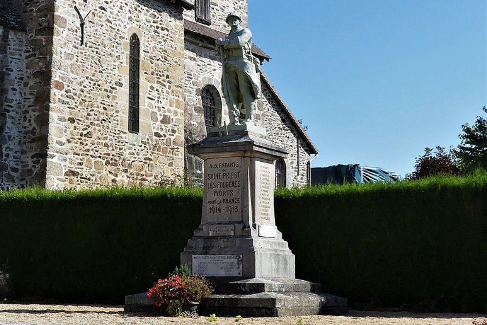 Oorlogsmonument Saint-Priest-les-Fougres