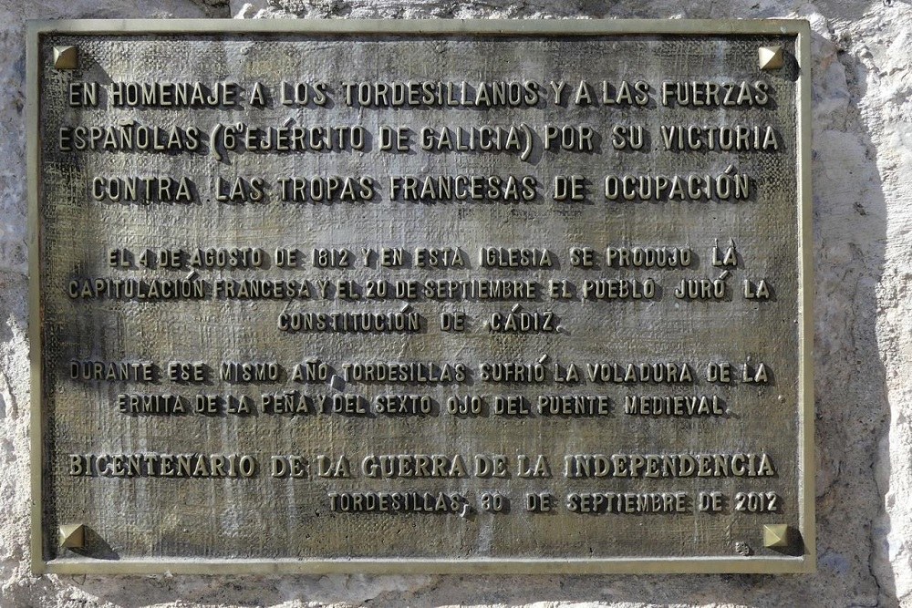 Gedenkteken Tordesillas 4 Augustus 1812 #1