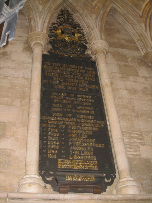 Memorials Anglo-Boer War Southwark Cathedral #1