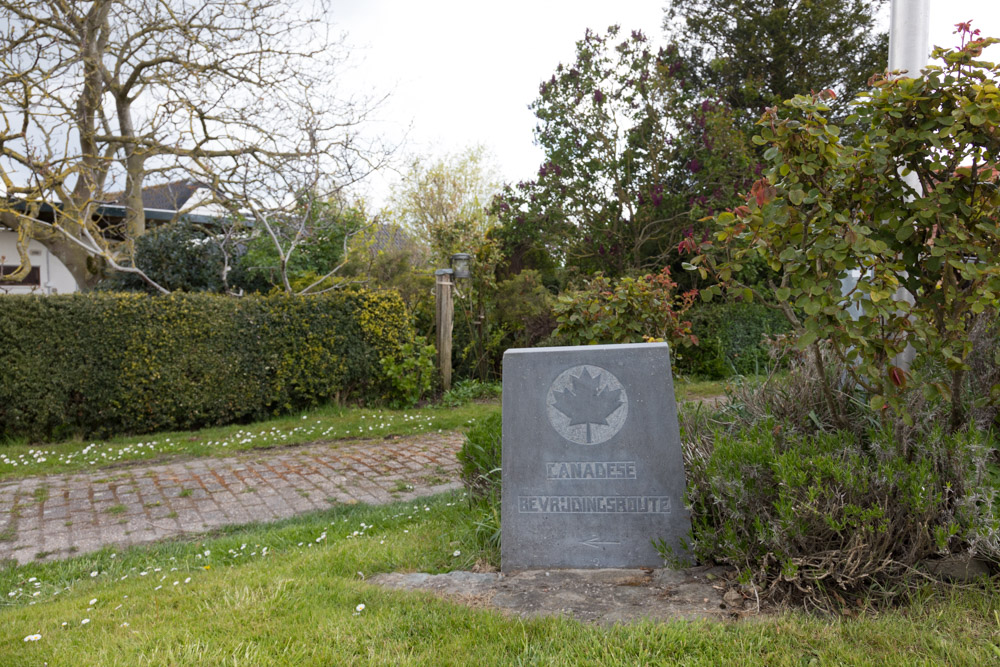 Wegmarkering nr. 3 Canadese Bevrijdingsroute #2