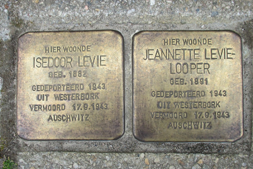 Stolpersteine Rembrandtstraat 4 (nu Julianastraat 4)