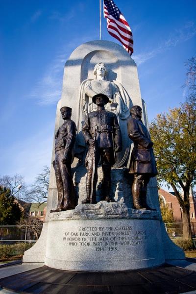 Monument Veteranen Eerste Wereldoorlog Oak Park en River Forest #1