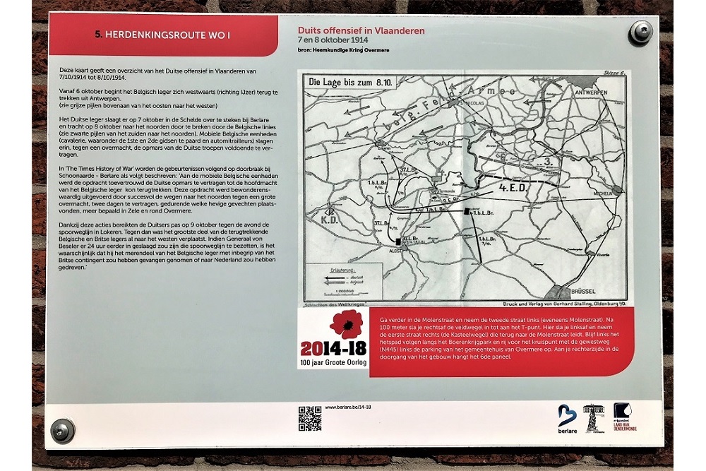 Herdenkingsroute 100 jaar Groote Oorlog - Informatiebord 5