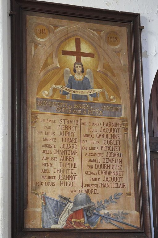 Monument Eerste Wereldoorlog Savigny en Yoncourt