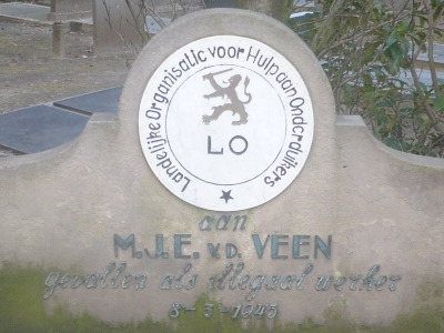 Remembrance Bench M.J.E. van der Veen #3