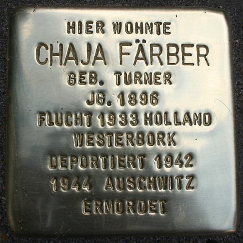Stolpersteine Sophienstraße 87 #3