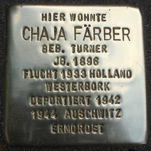 Stolpersteine Sophienstrae 87 #3