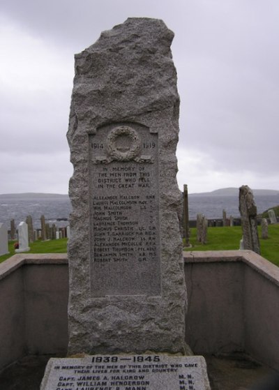 Oorlogsmonument Cunningsburgh