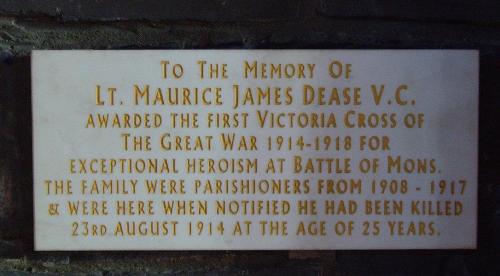 Memorial Lt. Maurice James Dease VC