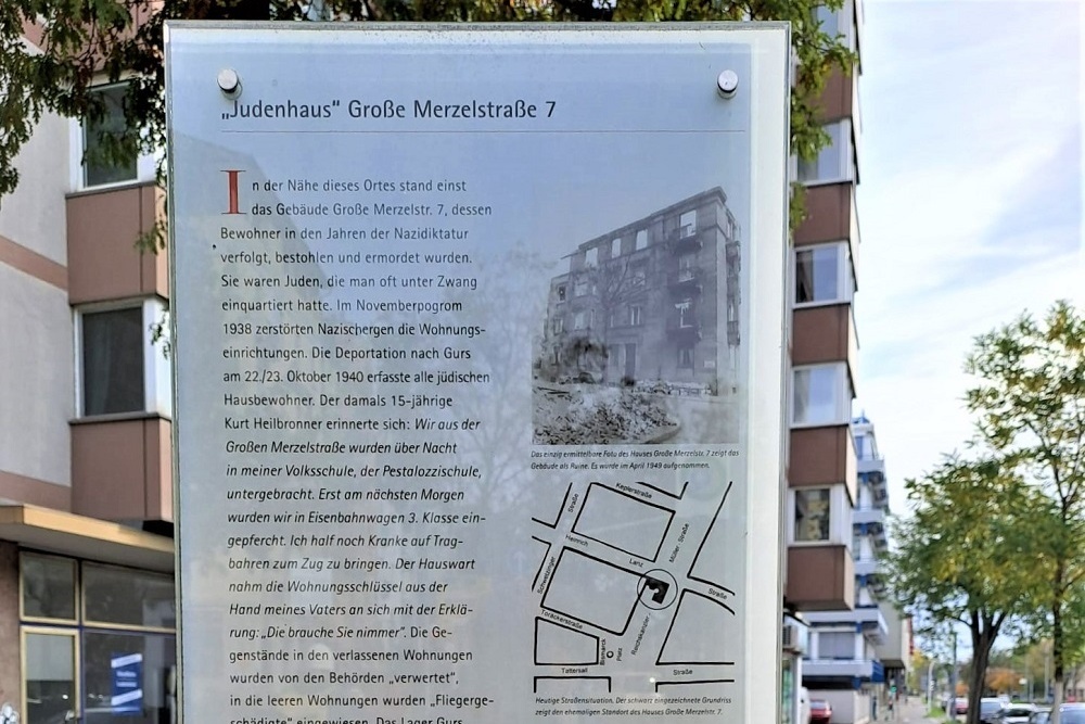 Disappeared Judenhaus - Grosse Merzelstrasse 7 Mannheim #2