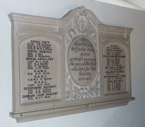 War Memorial All Hallows Church Whitchurch