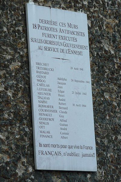 Memorial Execurions Santé Prison