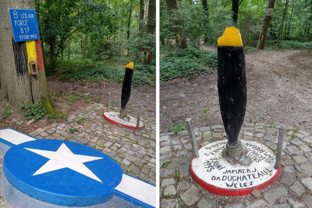 Monument Schuilplaats Bemanningsleden Gecrashte B-17 #42-343 Werm #3