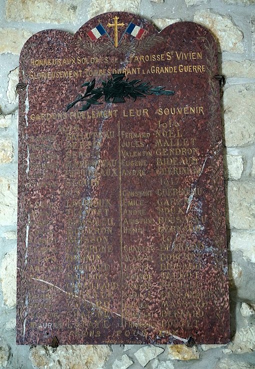 World War I Memorial glise Saint-Vivien #1
