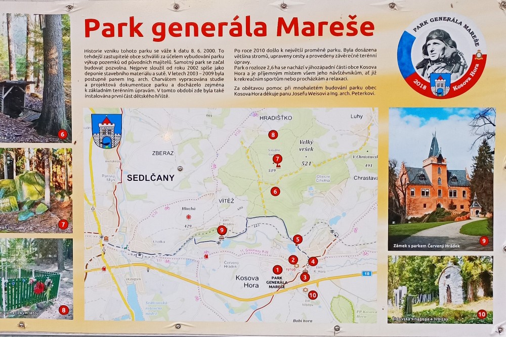 Memorial and Information Sign General Mareš