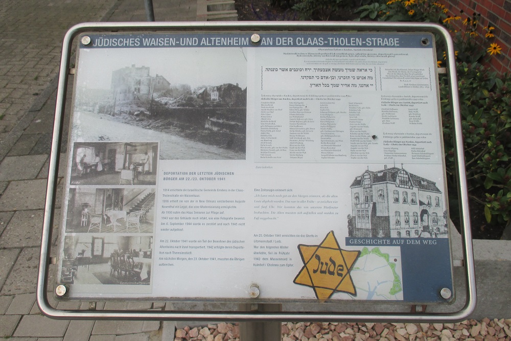 Information Sign Jewish Orphan and Retirement Home #2