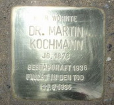 Stolperstein Friedenstraße 12a