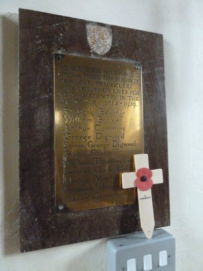 Oorlogsmonument All Saints Church Burghclere #2