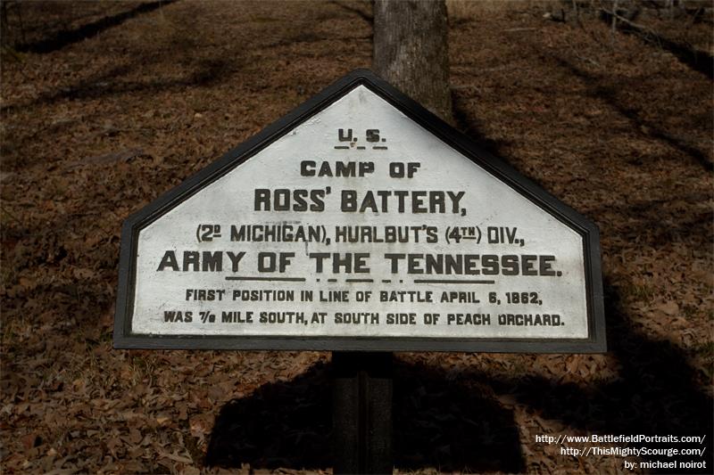 Locatie-aanduiding Kamp 2nd Michigan Light Artillery - Ross' Battery #1
