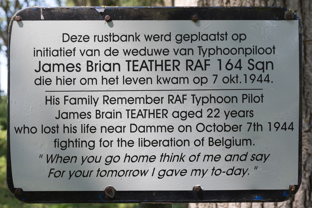 Plaque for James Brian Teather