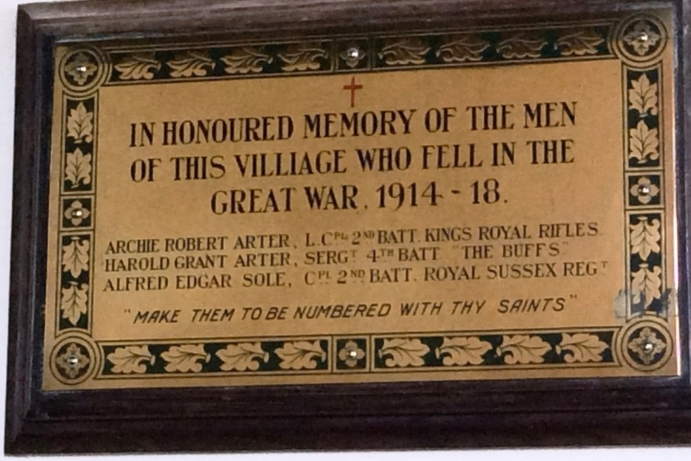 Oorlogsmonument St Mary's Church Stodmarsh