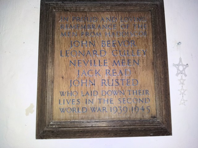 War Memorial St. Mary Church Haddiscoe #2