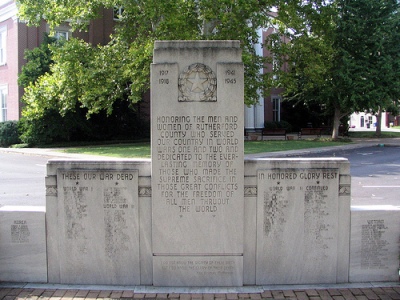 War Memorial Rutherford County #1