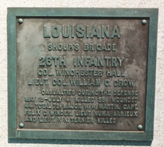 Monument 26th Louisiana Infantry (Confederates)