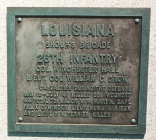 26th Louisiana Infantry (Confederates) Monument #1