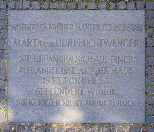 Memorial Marta and Lion Feuchtwanger #1