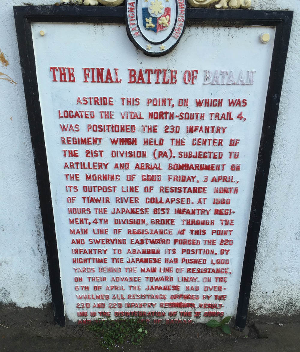 The Final Battle of Bataan Marker #2
