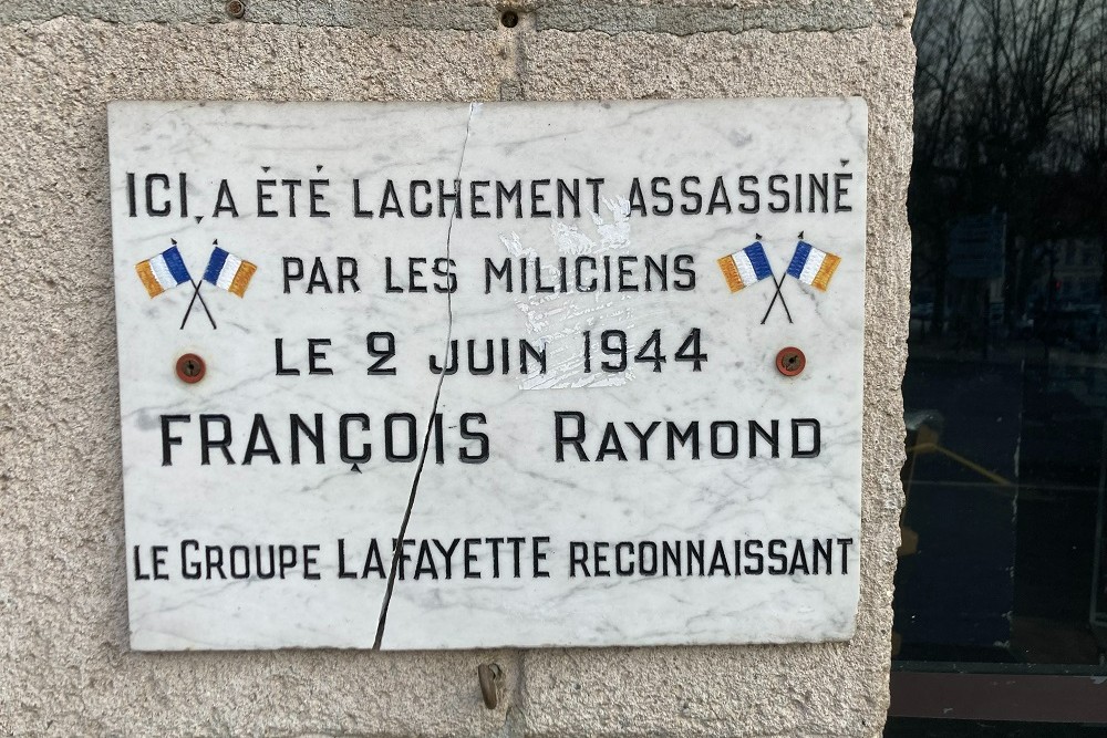 Plaquette Aanslag Francois Raymond, Le Puy-En-Velay #1