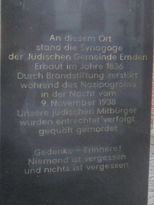 Memorial Synagogue Emden #2