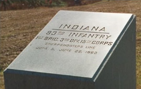 Positie-aanduiding Scherpschutterslinie 93rd Indiana Infantry (Union) #1