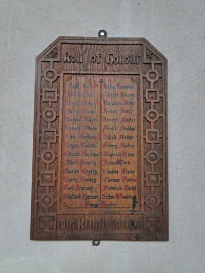 Roll of Honours Ringland Church #1