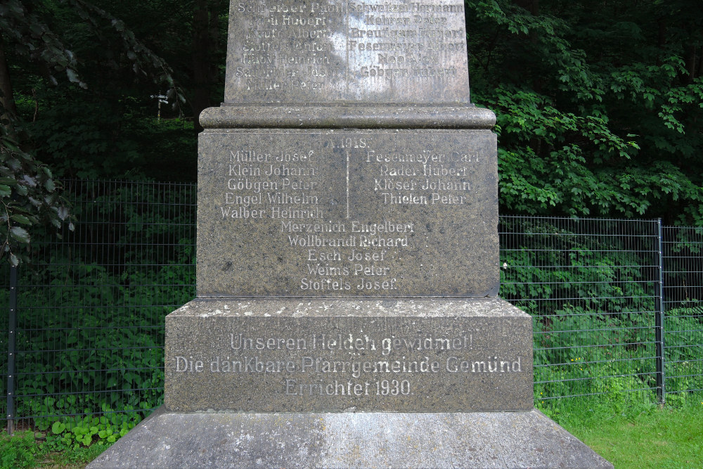 War Memorial Pfarrgemeinde Gemnd #3