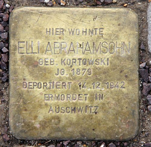 Stolpersteine Hanseatenweg 10 #1