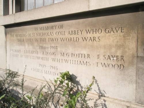 War Memorial St Nicholas Cole Abbey