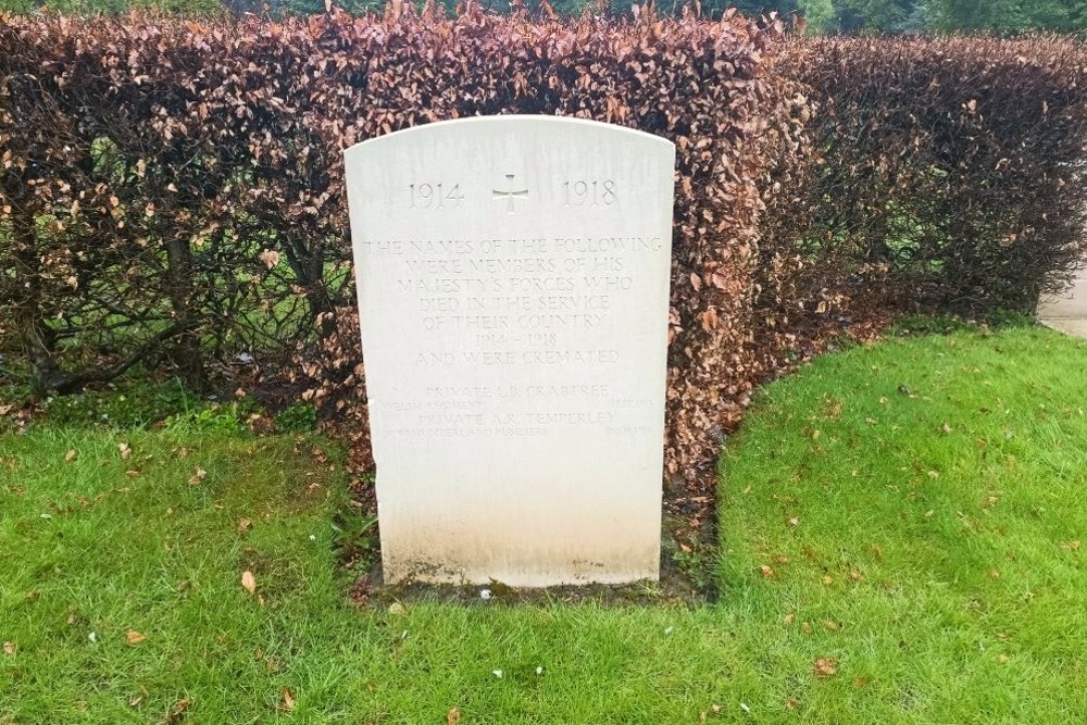 Memorial Cremated Soldiers Darlington West Cemetery #2