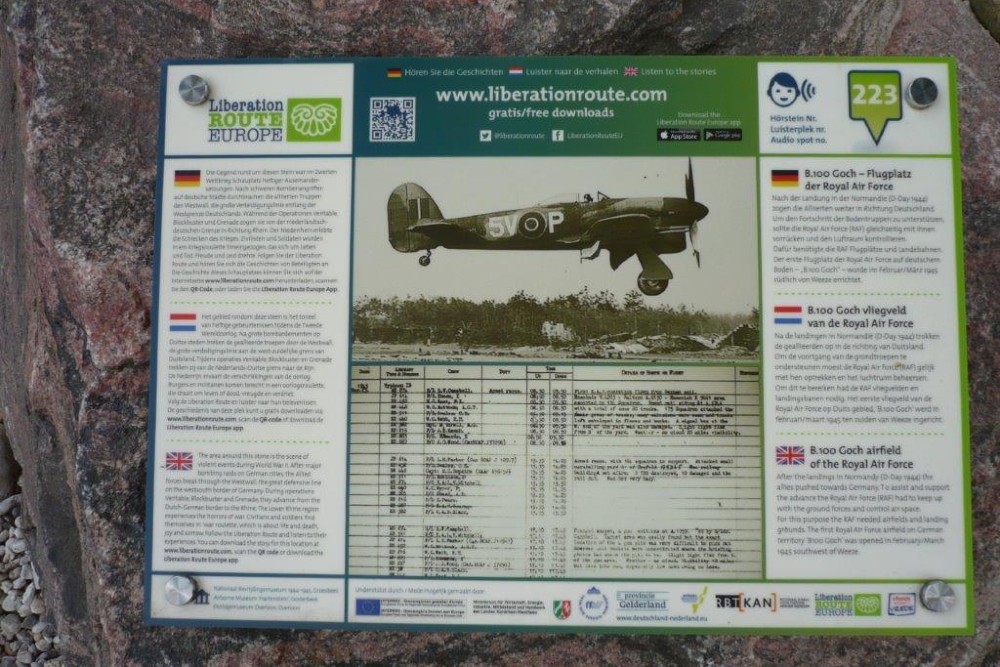 Liberation Route Marker 223: The Royal Air Force B-100 Goch Airfield