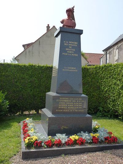 Oorlogsmonument Delettes