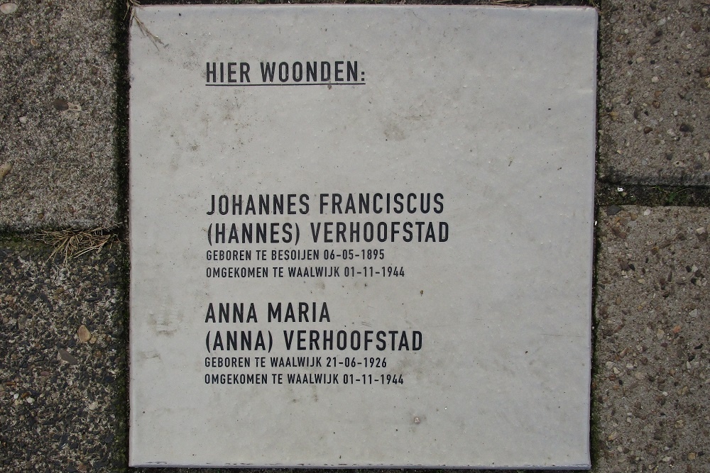 Memorial Stones Westeinde 37 #3