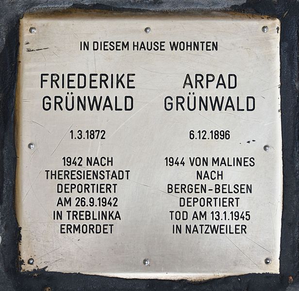 Remembrance Stone Petersplatz 3