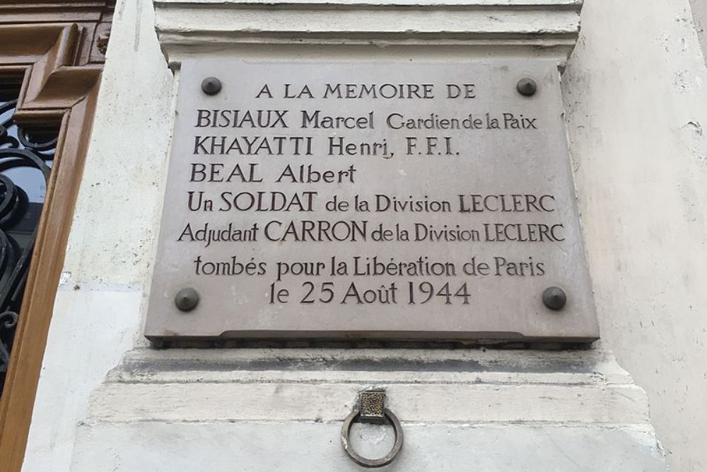 Memorial Killed Resistance Fighters 25 August 1944 #1