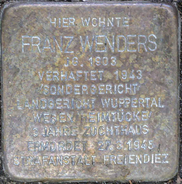 Stumbling Stone Kotzerter Straße 25